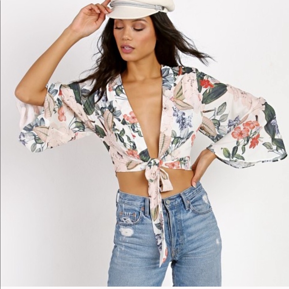 SHOW ME YOUR MUMU Jordyn Tie Front Top